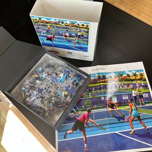 500 Piece Boardwalk High Quality PICKLEBALL Themed Jigsaw Puzzle - Picture 6 of 7